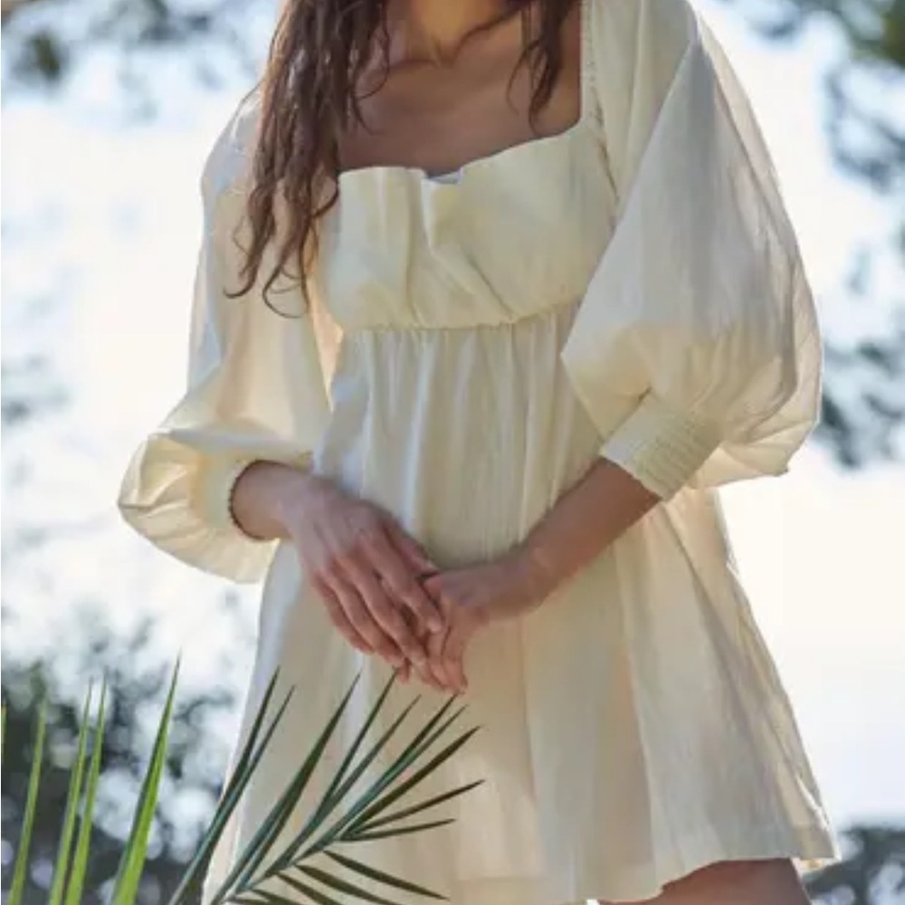 Free People Cute Like Coast Mini Dress White XS
